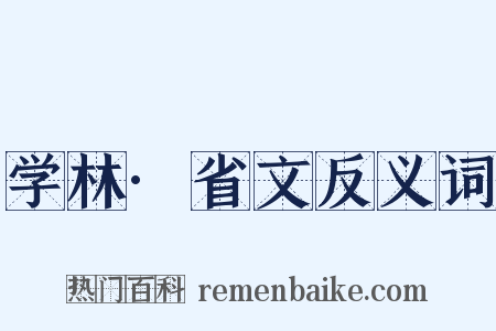 学林·省文反义词是什么意思的图片